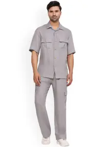BAESD Shirt Collar Pure Linen Shirt With Trouser
