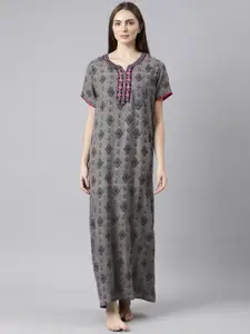 Bailey sells Ethnic Motifs Printed Pure Cotton Maxi Nightdress