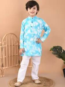 Superminis Boys Dyed Regular Kurta with Pyjamas