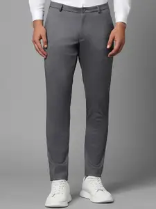 Louis Philippe Sport Men Textured Slim Fit Trousers