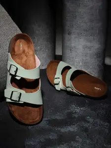 Lavie Buckle Detail Open Toe Flats