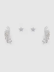 Globus Silver-Plated Star Shaped Studs