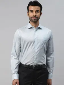 DON VINO Comfort Slim Fit Grid Tattersall Checked Cotton Formal Shirt