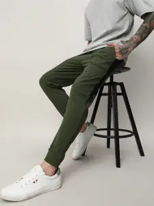 Campus Sutra Evenging Wear Men Striped Cotton Joggers