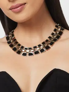 Globus Gold Toned Gold Plated Choker Necklace