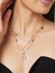 Globus Gold-Toned Gold-Plated Layered Necklace