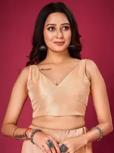 flaher V Neck Sleeveless Saree Blouse