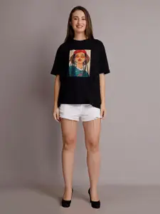 VISO Women Printed Applique T-shirt