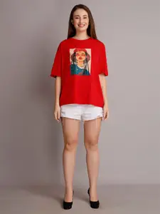 VISO Women Printed Applique T-shirt