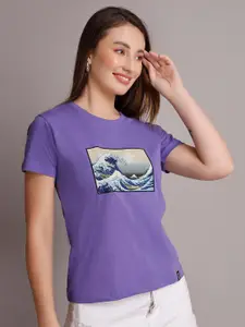 VISO Women Printed Pockets T-shirt