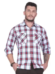 USMC Relaxed Checked Cotton Casual Shirt