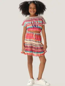 One Friday Girls Striped A-Line Knee Length Skirt
