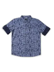 Allen Solly Junior Boys Slim Fit Printed Pure Cotton Casual Shirt