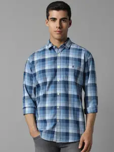 Louis Philippe Jeans Slim Fit Tartan Checked Pure Cotton Casual Shirt