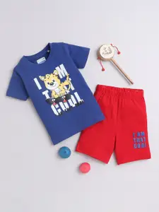 BUMZEE Boys Printed Top with Shorts
