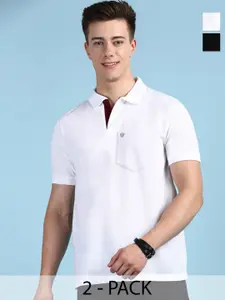Lux Cozi Pack Of 2 Polo Collar Anti Odour Pure Cotton T-shirts