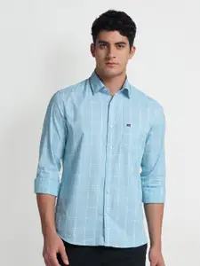 Arrow Sport Slim Fit Tartan Checked Pure Cotton Casual Shirt