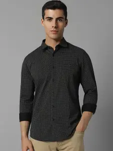 Louis Philippe Sport Slim Fit Micro Ditsy Printed Pure Cotton Casual Shirt