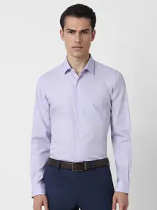 Peter England Textured Slim Fit Cotton Formal Shirt