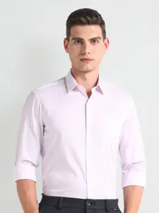 Arrow Slim Fit Self Design Pure Cotton Formal Shirt