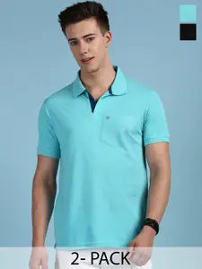 Lux Cozi Pack Of 2 Polo Collar Anti Odour Pockets T-shirt