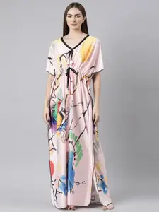 Bailey sells Abstract Printed Satin Kaftan Maxi Nightdress