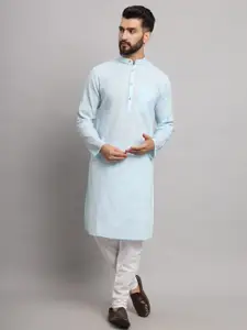 Latest Chikan Garments Band Collar Long Sleeves Straight Kurta