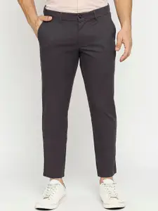 Basics Men Mid-Rise Tapered Fit Cotton Trousers