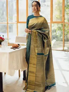 AVANSHEE Woven Design Zari Silk Cotton Kanjeevaram Saree