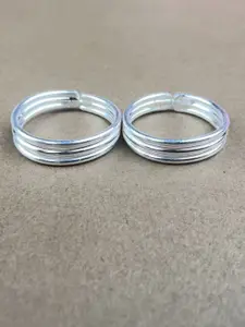 925 SILLER Rhodium-Plated 92.5 Sterling Silver Toe Rings