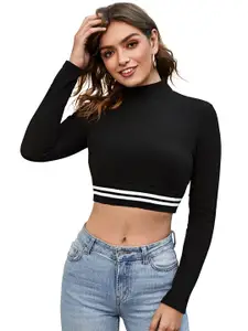 ODETTE Crepe Crop Fitted Top
