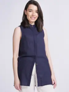 Saltpetre Sleeveless Top With Mandarin Collar Jacket & Trousers Co-Ords