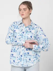 Vero Moda Floral Printed Spread Collar Casual Shirt