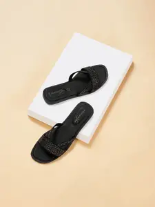 Forever Glam by Pantaloons Embellished Open Toe Flats