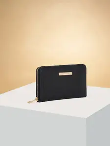 Forever Glam by Pantaloons Textured PU Zip Around Wallet