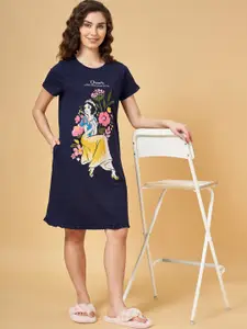 Dreamz by Pantaloons Snow White Printed Pure Cotton Nightdress