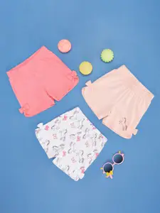 Pantaloons Baby Girls Pack Of 3 Pure Cotton Shorts
