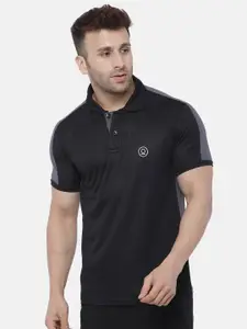 CHKOKKO Polo Collar Raglan Sleeves Sports T-shirt