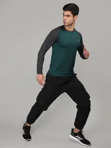 CHKOKKO Round Neck Raglan Sleeves Dry Fit T-shirt