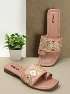 OPHELIA Embellished One Toe Flats