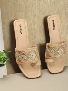 OPHELIA Embellished One Toe Flats