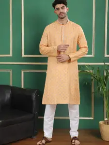 TATTVA Ethnic Motifs Printed Mandarin Collar Kurta