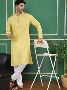 TATTVA Ethnic Motifs Printed Mandarin Collar Kurta