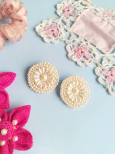 Sangria Pearl-Beaded Bohemian Studs Earrings