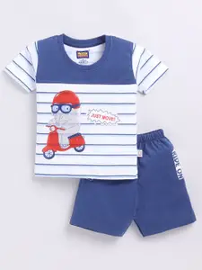 Nottie Planet Boys Printed Cotton T-shirt With Shorts