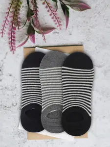 Alvaro Castagnino Men Pack Of 3 Patterned Shoe Liners Socks