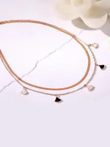 ASMITTA JEWELLERY Rose Gold Plated Layered Necklace