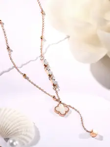 ASMITTA JEWELLERY Rose Gold Pated Necklace