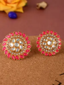 Silvermerc Designs Set Of 2 Gold Plated Kundan Studded Finger Rings