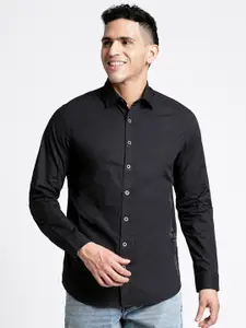 Blue Buddha Comfort Spread Collar Long Sleeves Cotton Casual Shirt